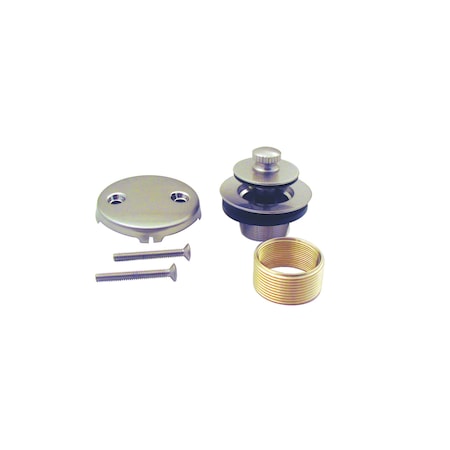 Westbrass Twist & Close Universal Tub Trim W/ Two-Hole Faceplate in Satin Nickel D94K-07